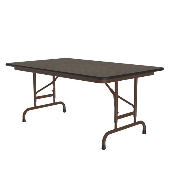Folding Table, 32 in H, Particleboard Top, Melamine, Walnut